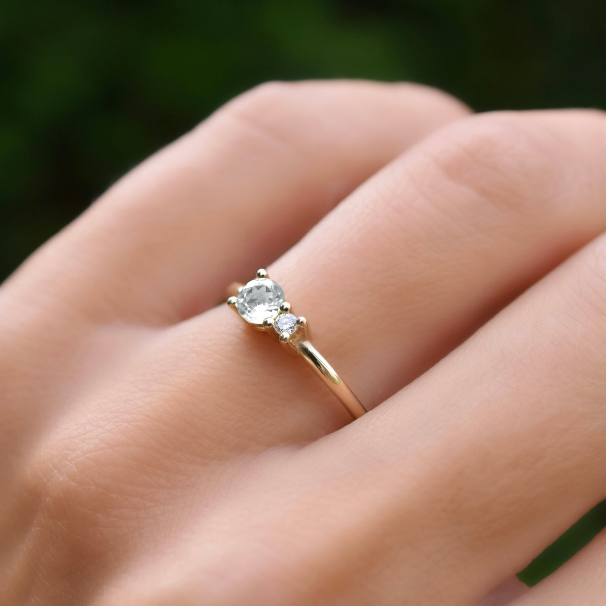 Crystal Clear White Topaz Ring in Sterling Silver – Madelynn Cassin Designs